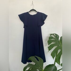 DKNY Women's Pleated Faux Wrap Dress